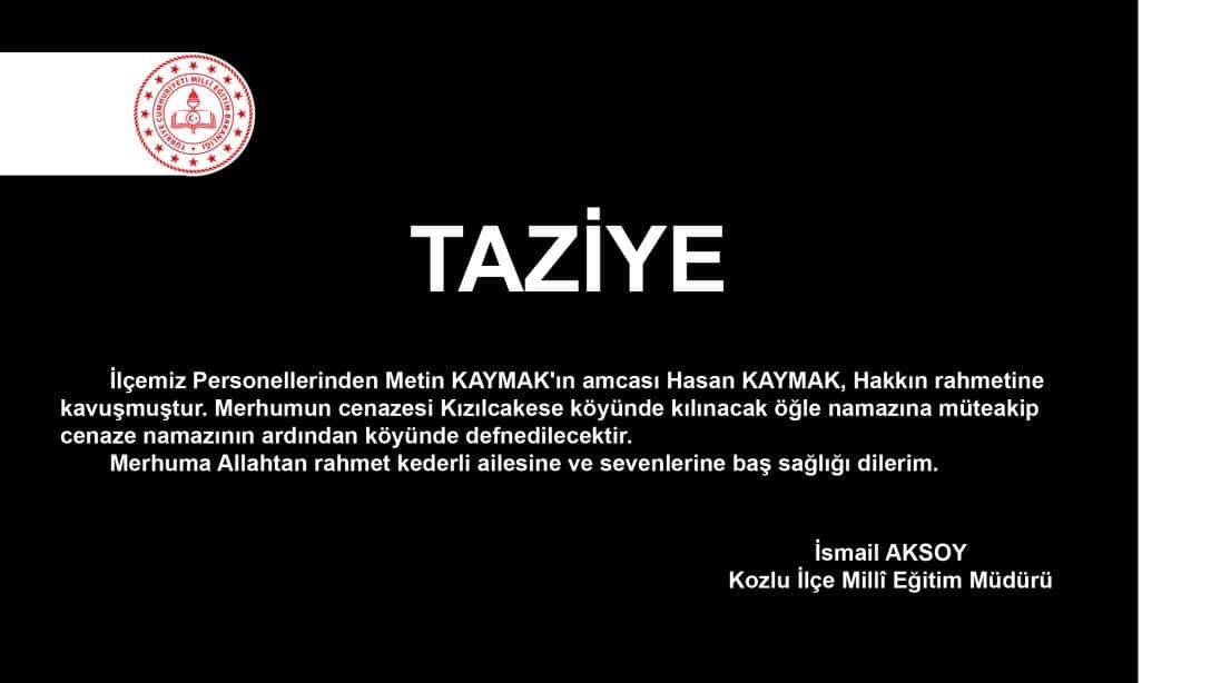 TAZİYE MESAJI