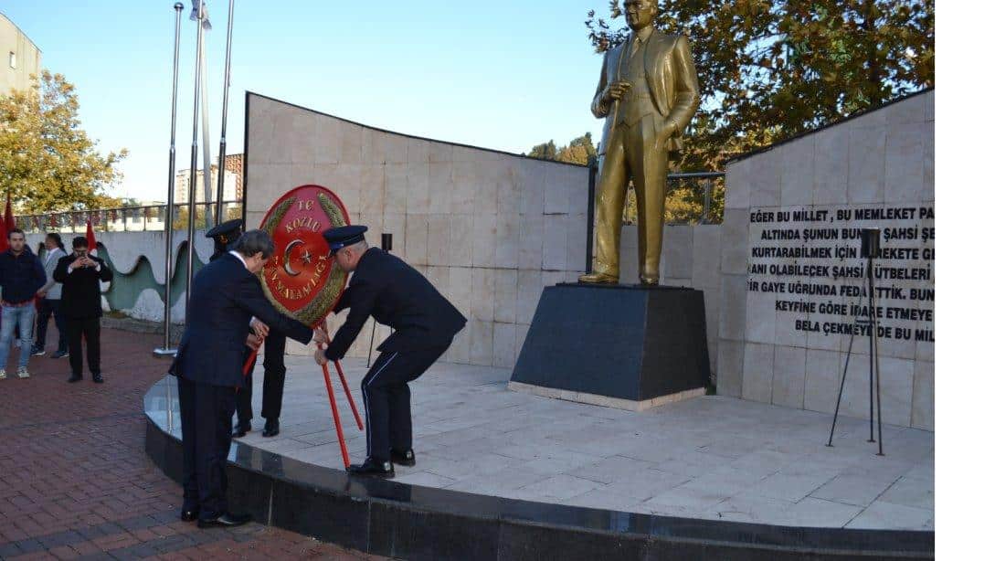 Cumhuriyetimizin Kurucusu Gazi Mustafa Kemal Atatürk'ün Ebediyete İrtihalinin 86. Yıl Dönümü Dolayısıyla Çelenk Sunma Töreni Düzenlendi